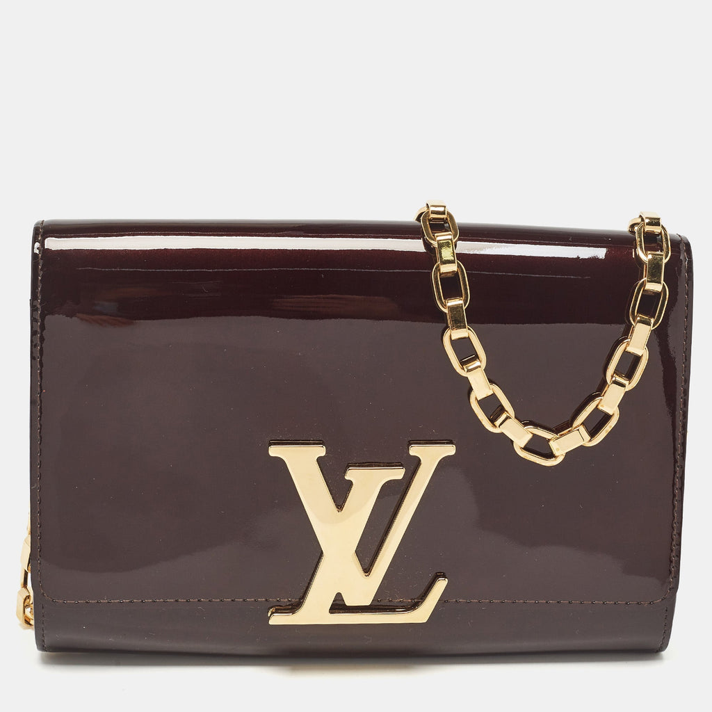 Louis Vuitton Amarante Vernis Chain Louise Mm Bag..