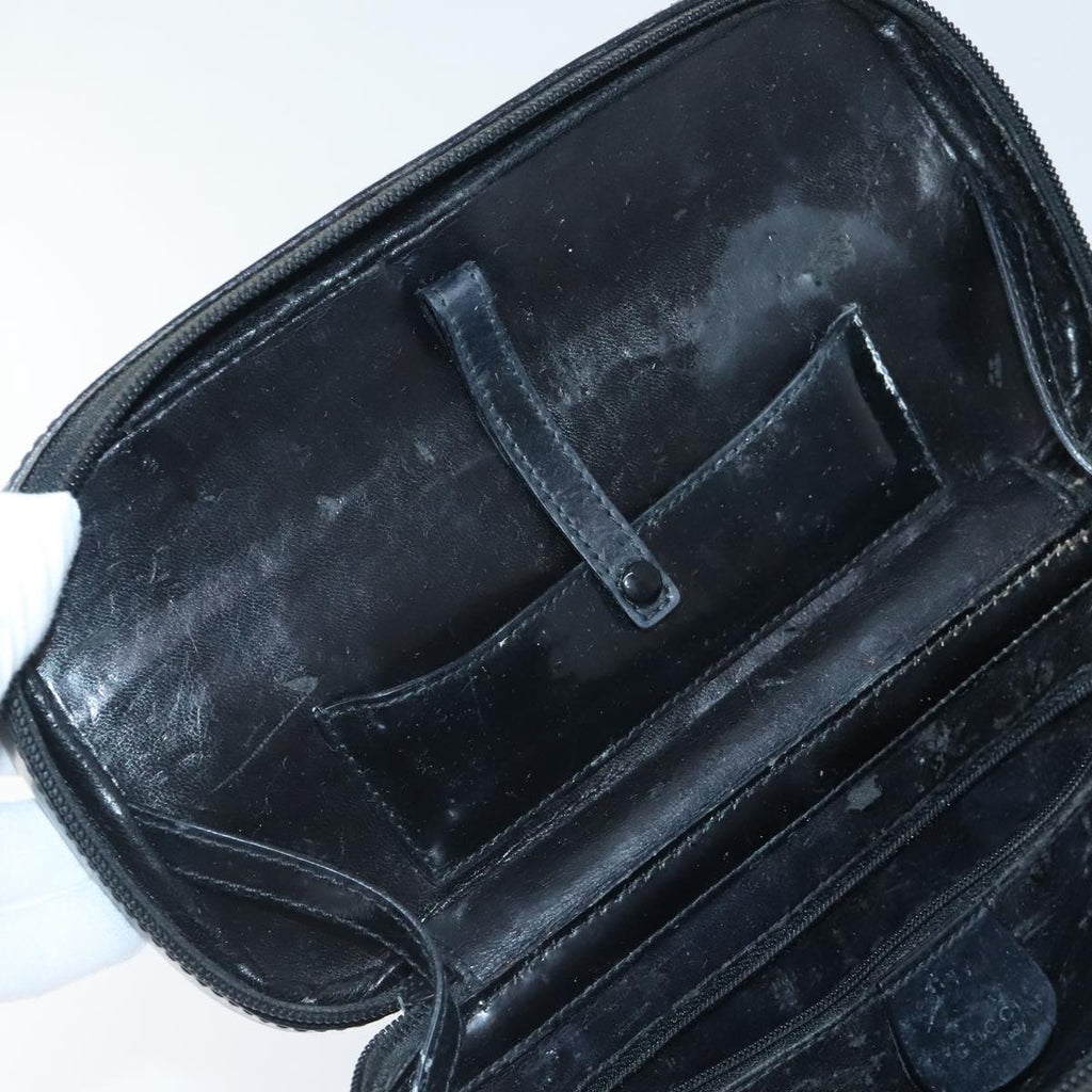GUCCI Vanity Hand Bag Nylon Black 013 2122 2490 89706