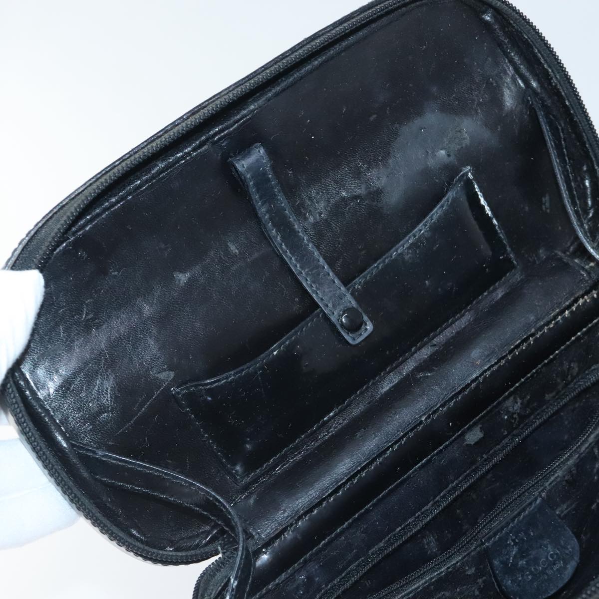 GUCCI Vanity Hand Bag Nylon Black 013 2122 2490 89706