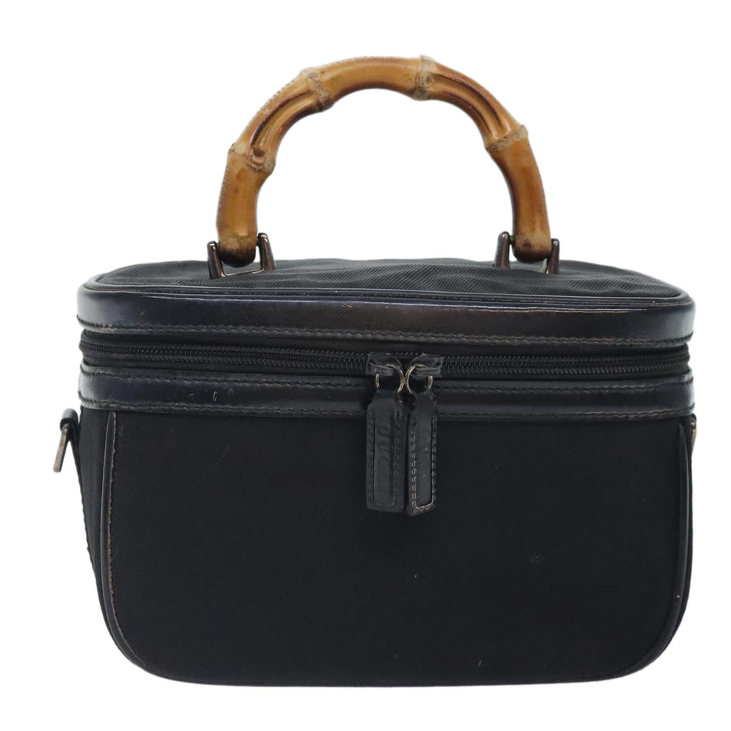GUCCI Vanity Hand Bag Nylon Black 013 2122 2490 89706
