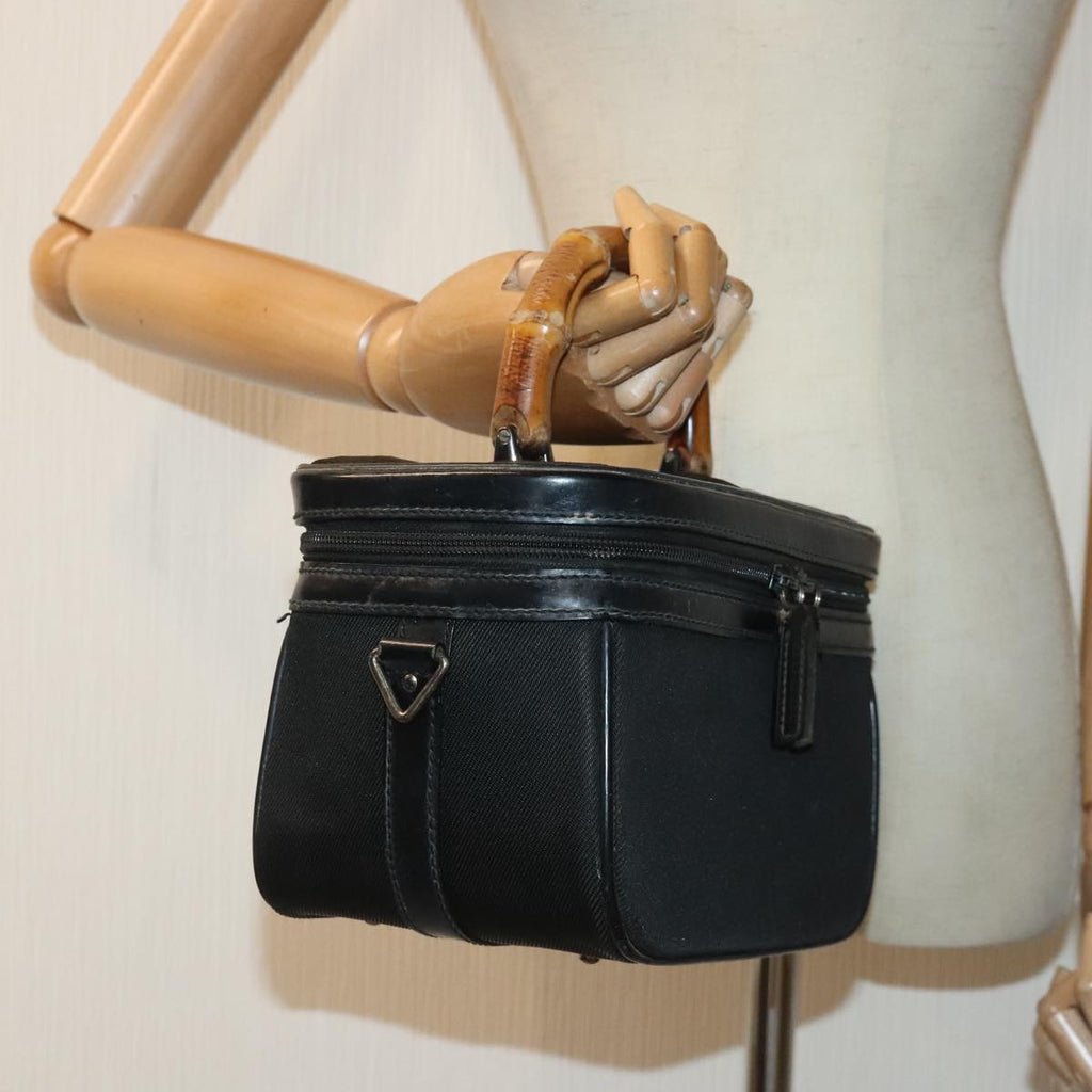 GUCCI Vanity Hand Bag Nylon Black 013 2122 2490 89706