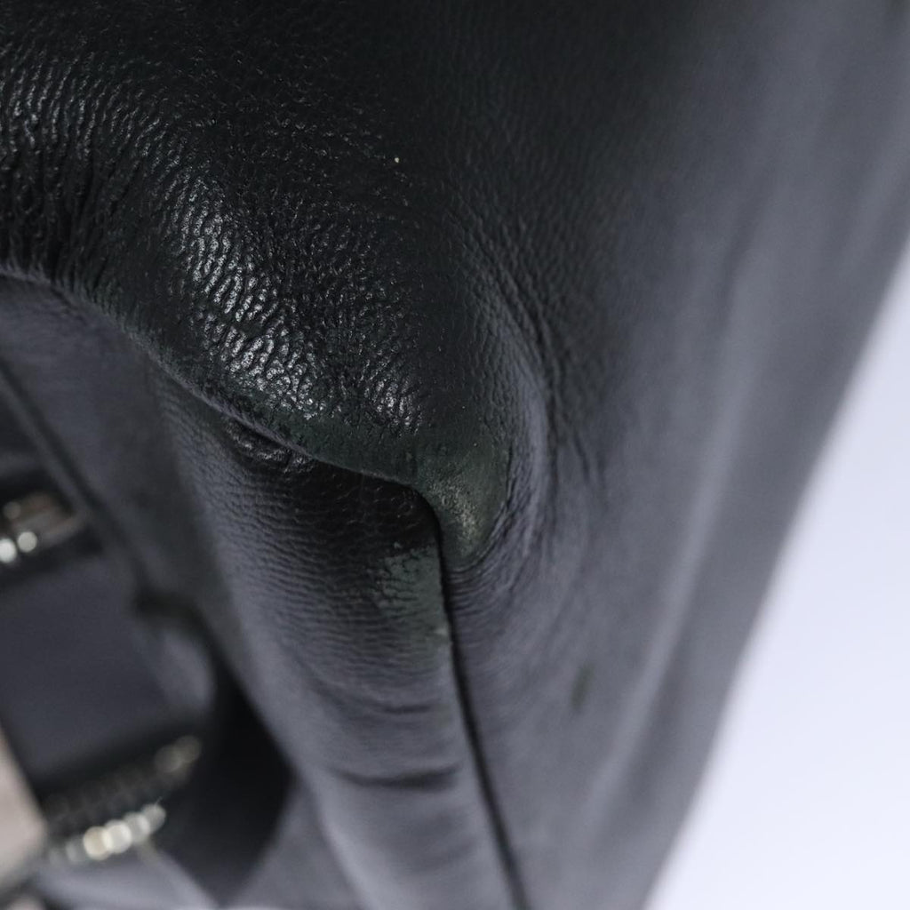 GUCCI Clutch Bag Leather Black Silver 014 1132 89709