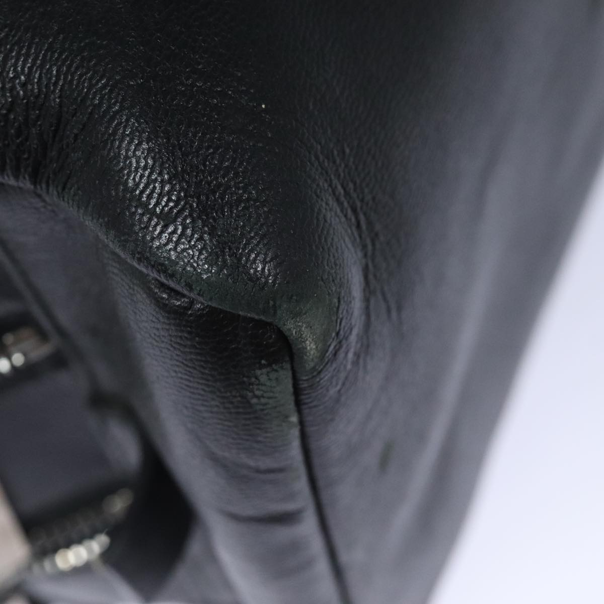 GUCCI Clutch Bag Leather Black Silver 014 1132 89709
