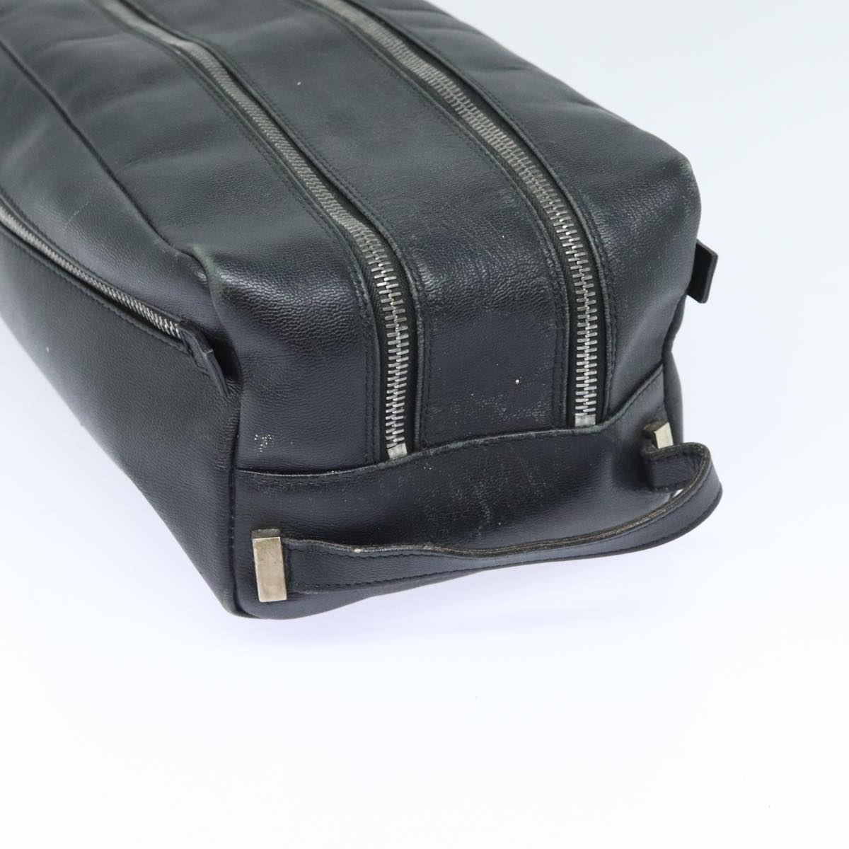 GUCCI Clutch Bag Leather Black Silver 014 1132 89709