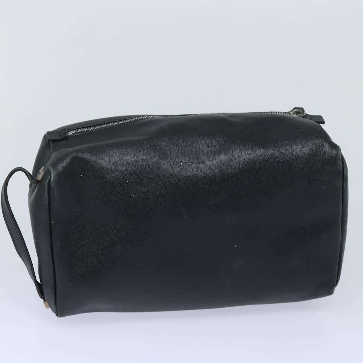 GUCCI Clutch Bag Leather Black Silver 014 1132 89709