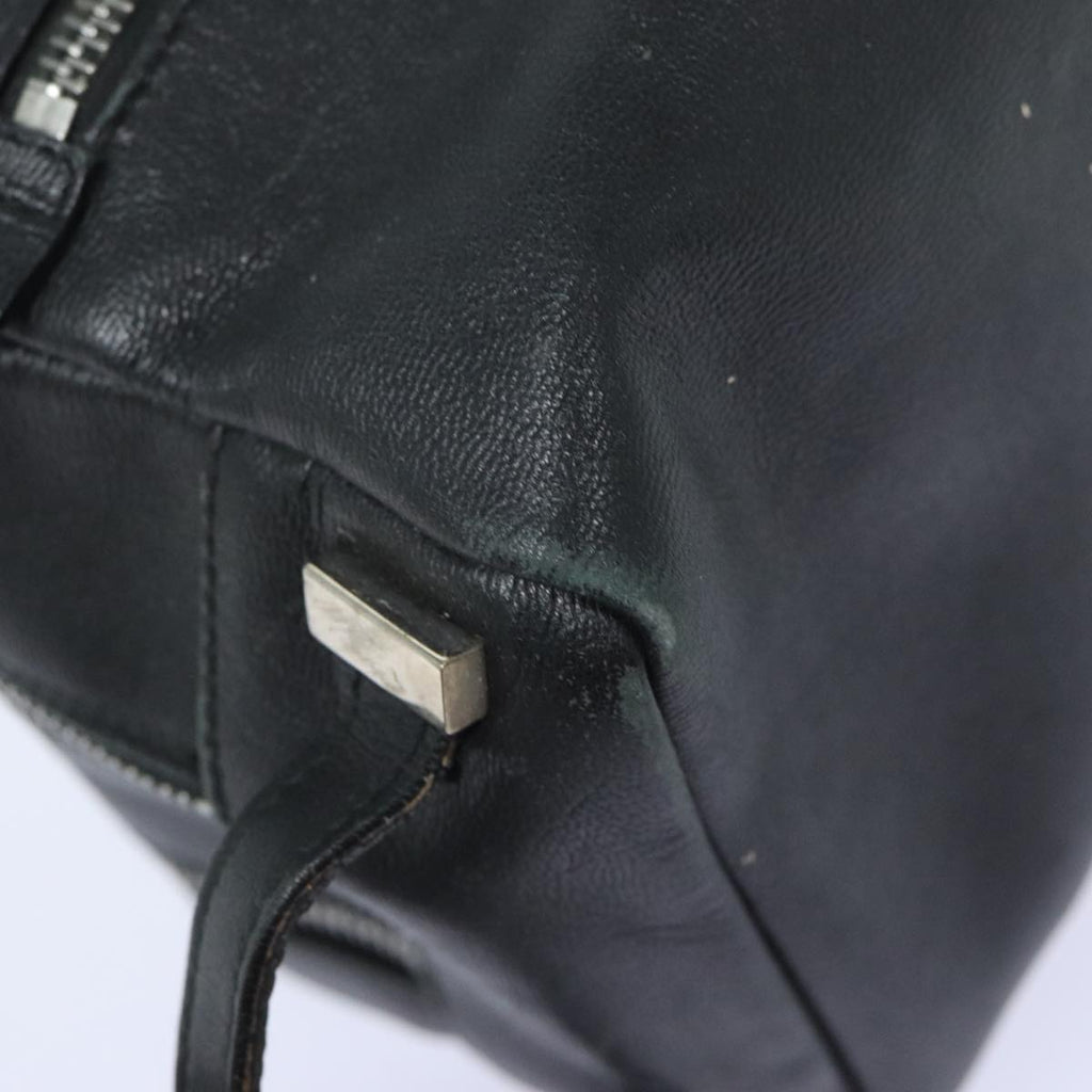GUCCI Clutch Bag Leather Black Silver 014 1132 89709