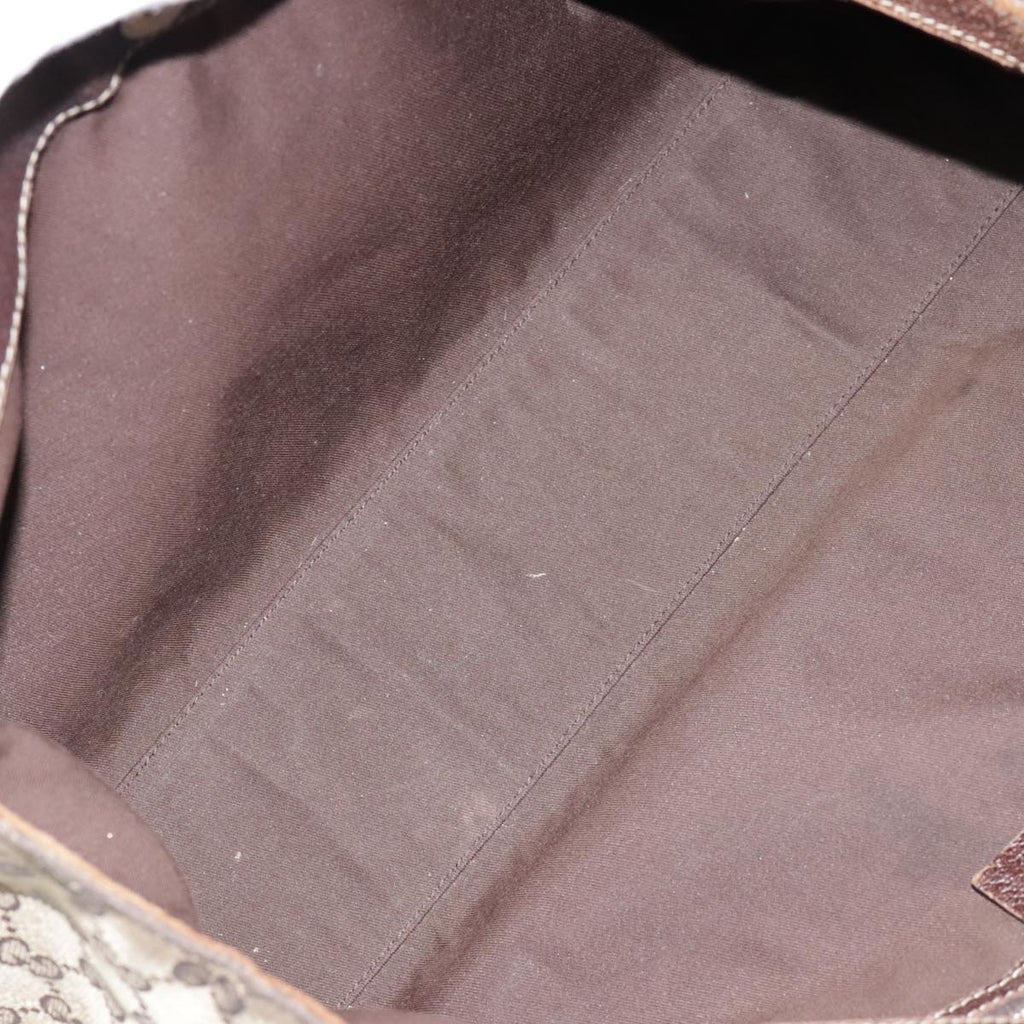 GUCCI GG Supreme Tote Bag PVC Leather Beige Gold 154981 89713