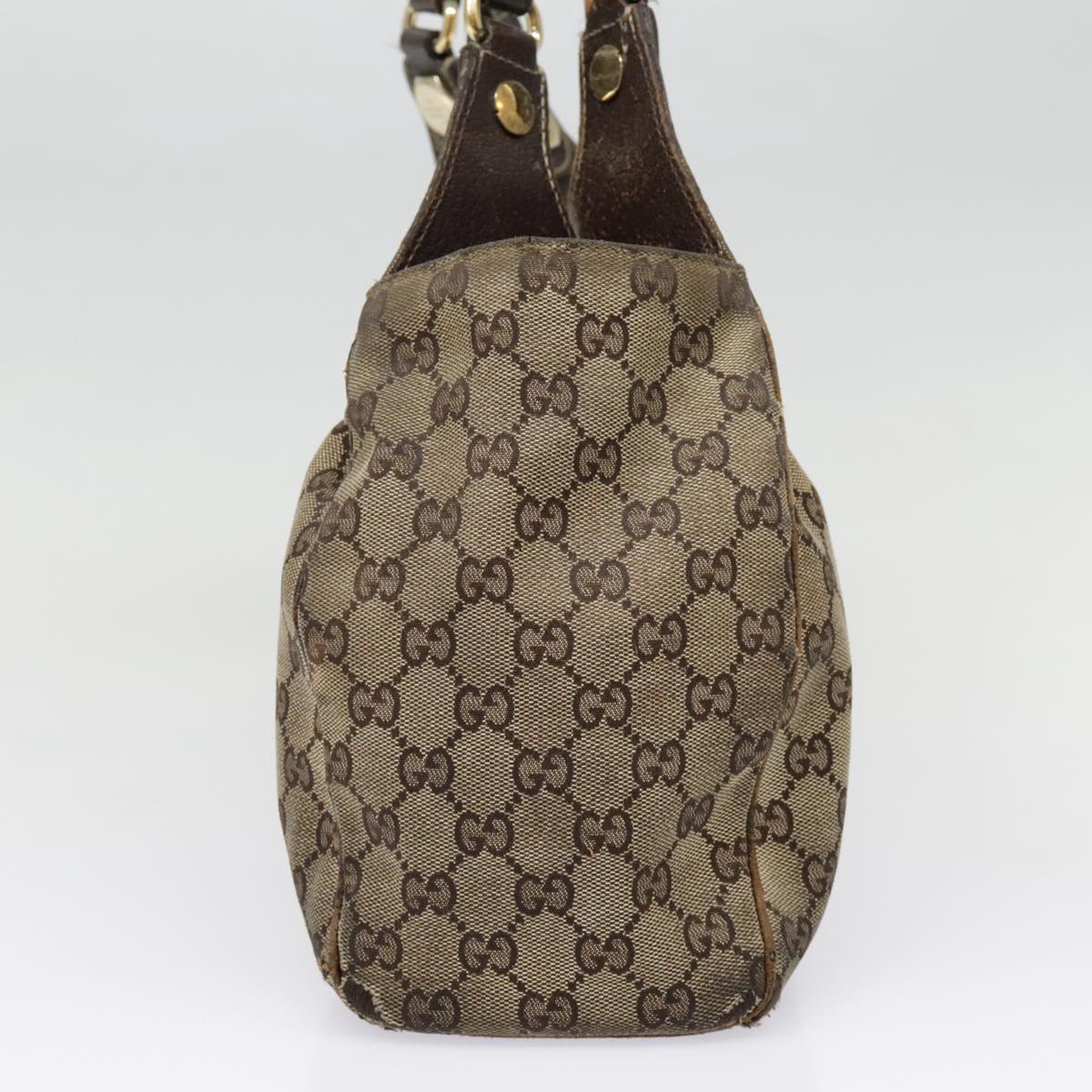 GUCCI GG Supreme Tote Bag PVC Leather Beige Gold 154981 89713
