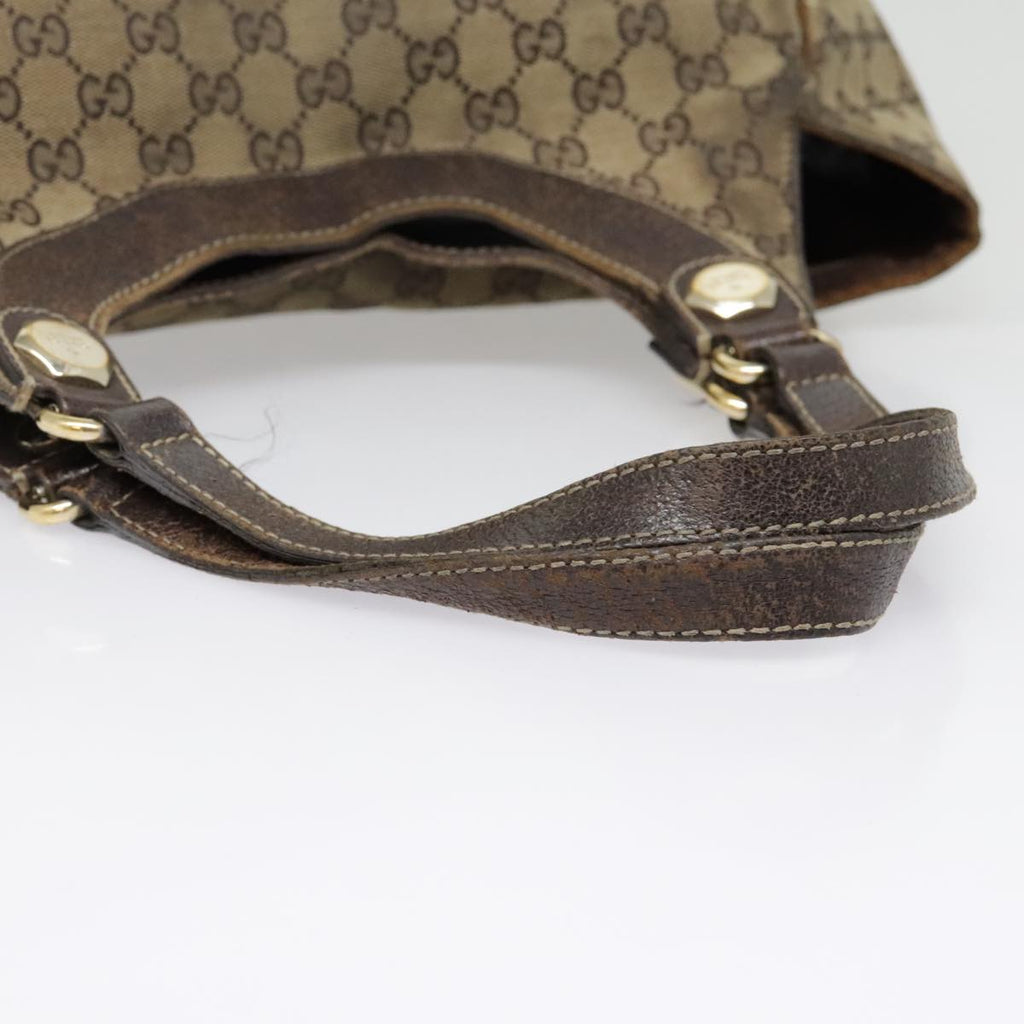 GUCCI GG Supreme Tote Bag PVC Leather Beige Gold 154981 89713