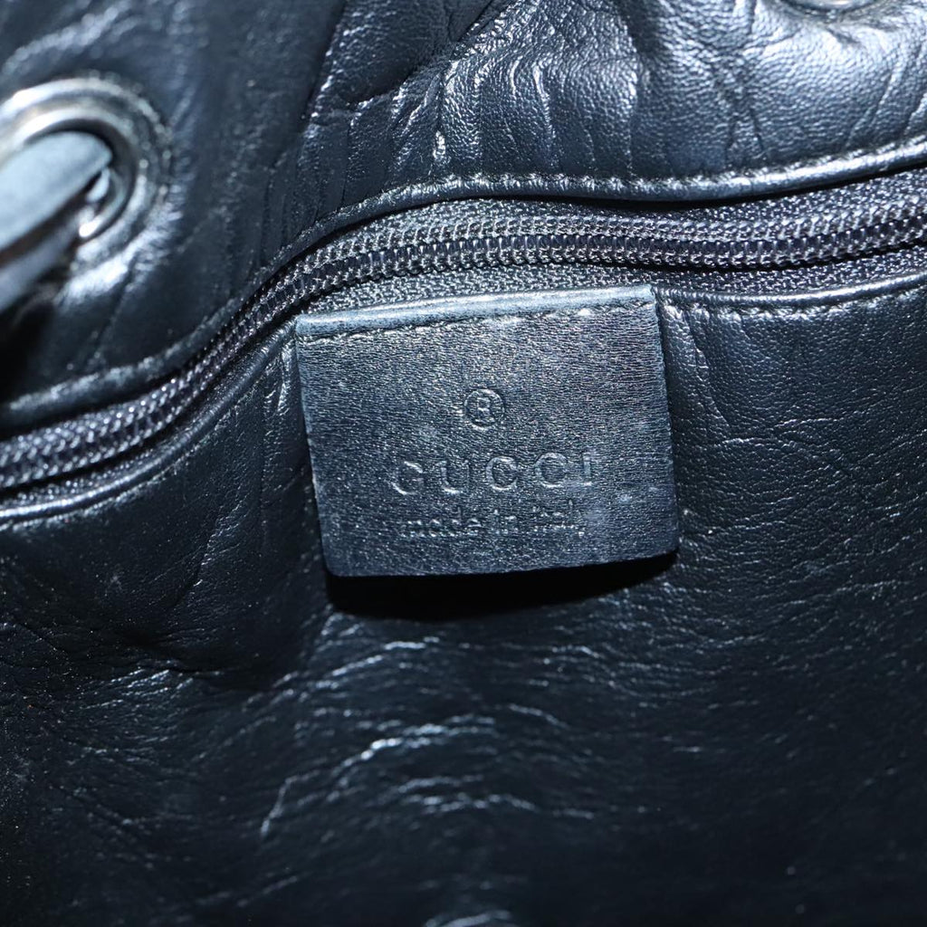 GUCCI GG Canvas Shoulder Bag Beige Black Silver 001 3746 002058 89714