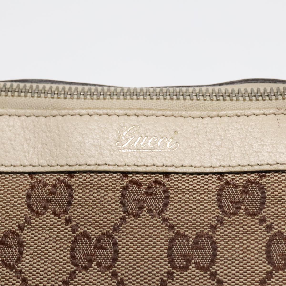 GUCCI GG Canvas Tote Bag Beige Gold 141470 89715
