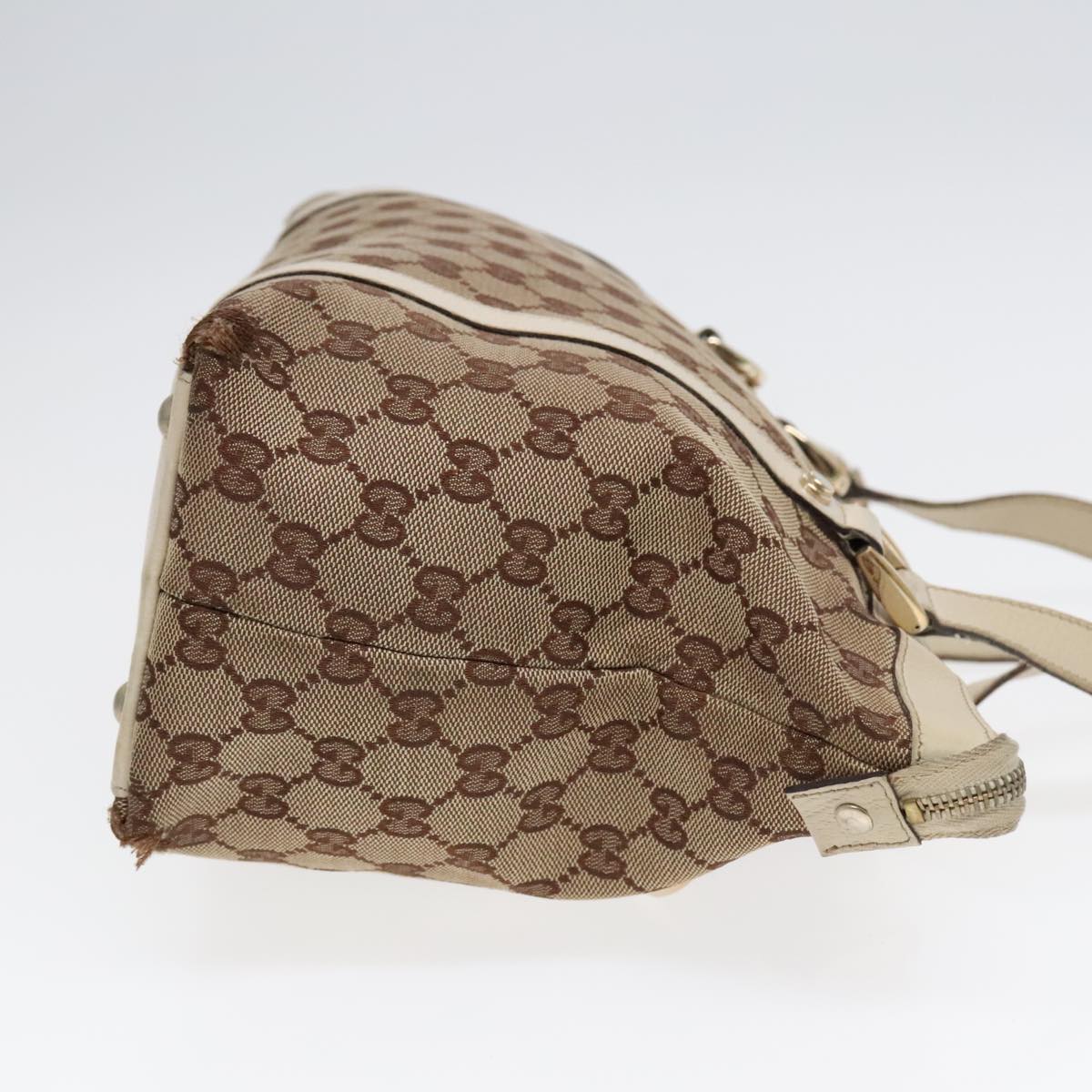 GUCCI GG Canvas Tote Bag Beige Gold 141470 89715