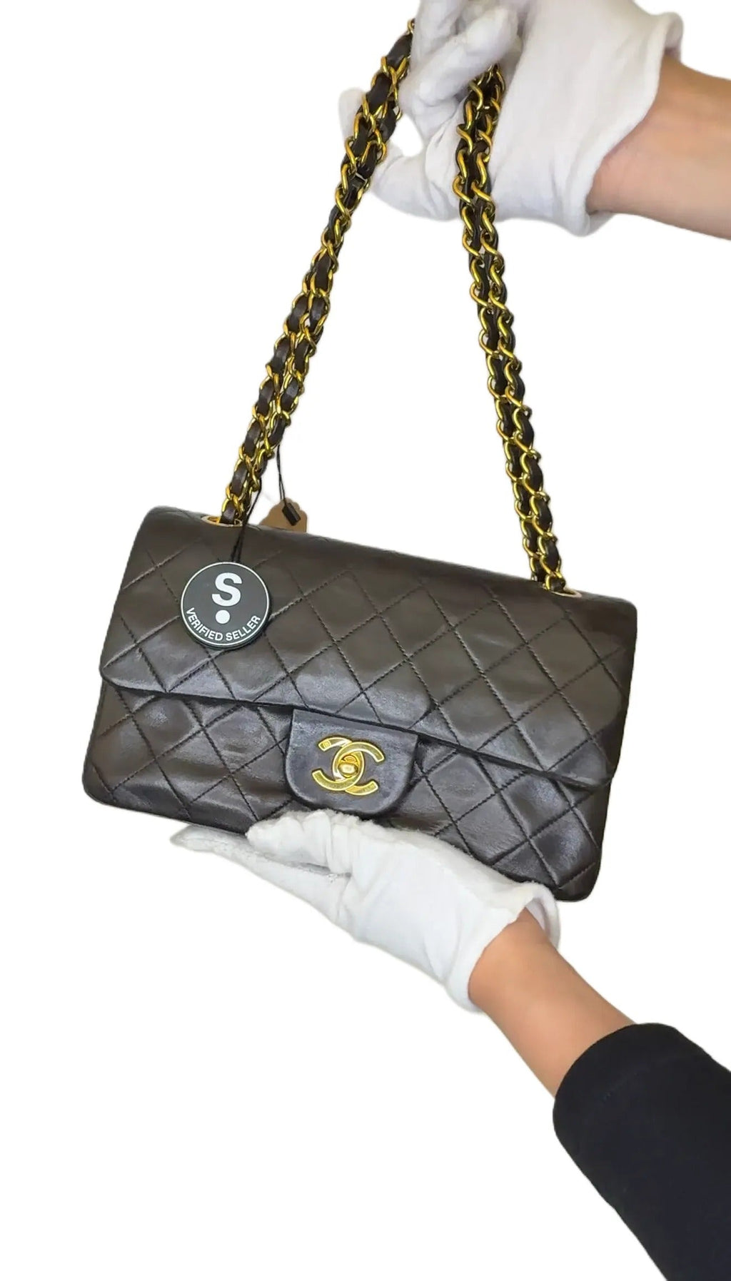 CHANEL Pre-Owned - 1994-1996 matelasse chain shoulder bag - women - Lambskin - One Size - Black B4-17