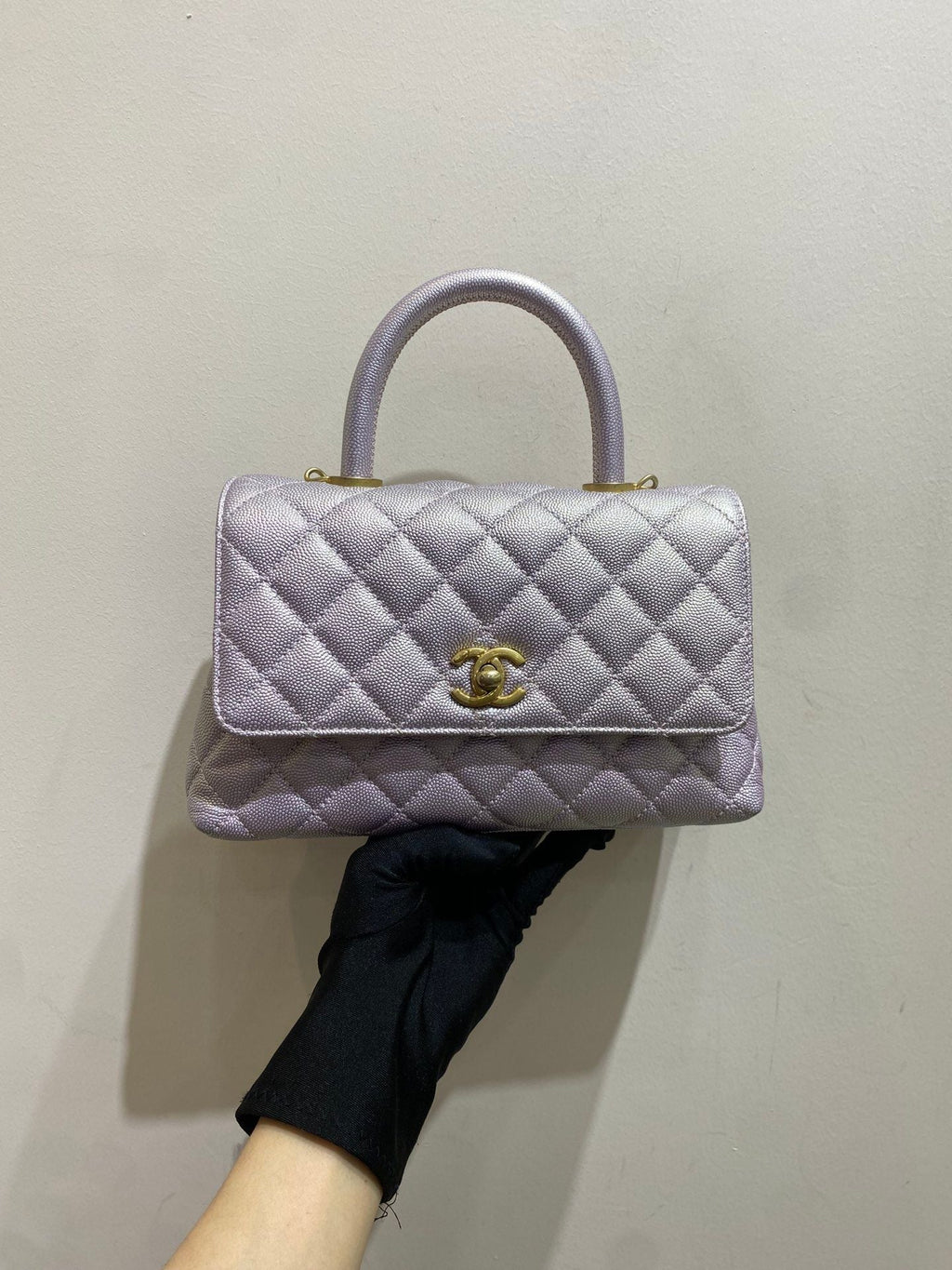 Preloved Chanel coco handle small 23cm purple 110265