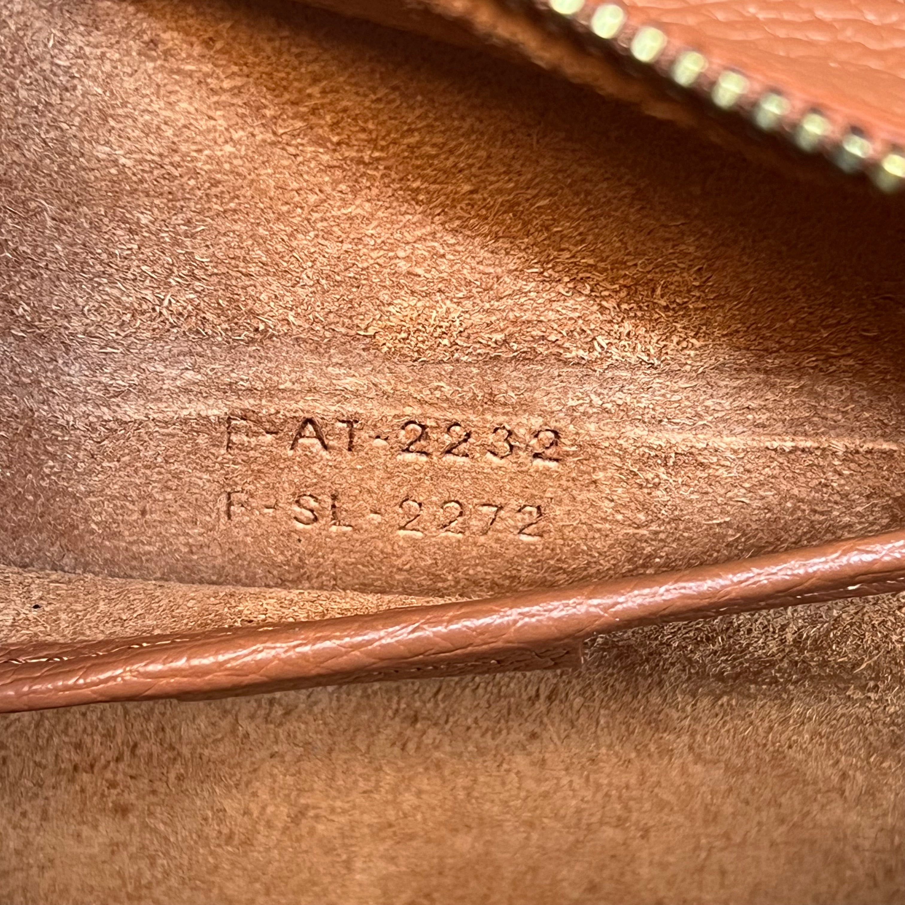 CELINE Luggage Nano Deep Salmon Drummed Calfskin Tote Bag Lychee