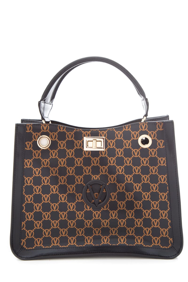 Valentino by Mario Valentino Brown Monogram Metallic Tote