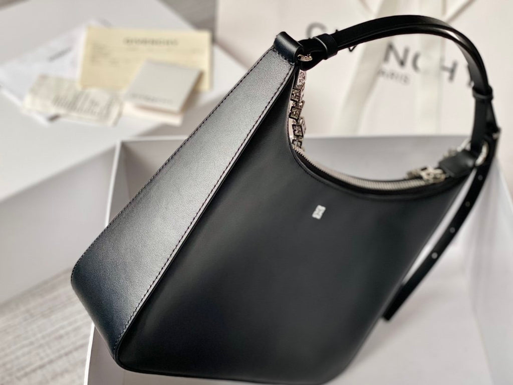 gv MeGLAMIum Moon Cut Out Bag Black For Women, Handbags, Shoulder Bags 11.8in/30cm GVC GLAMI50LWB1A4-001
