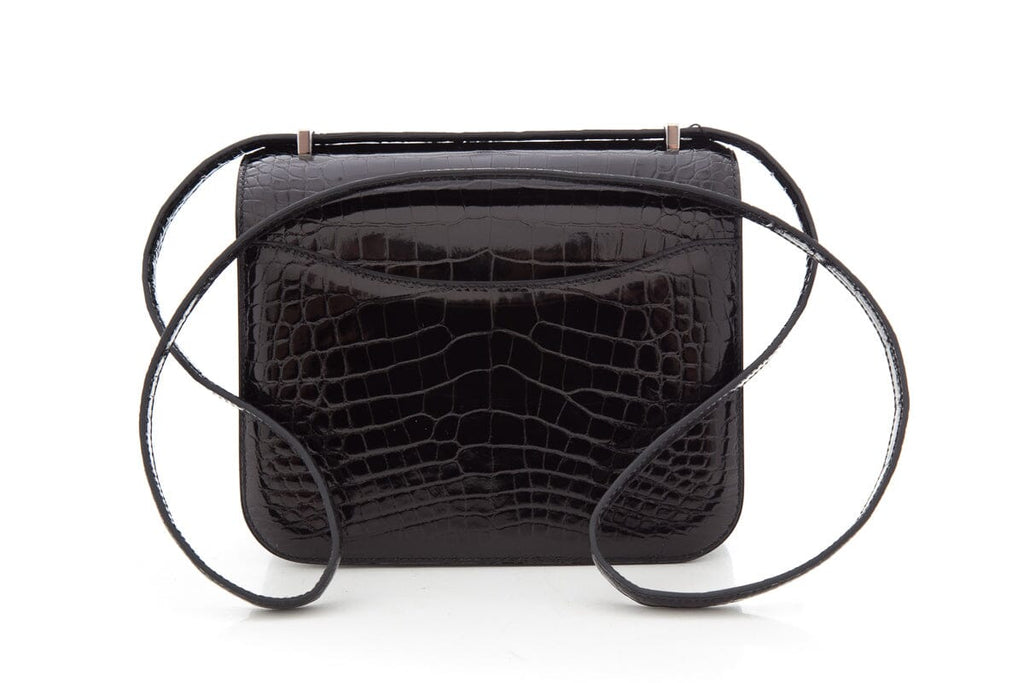 HermÃƒÆ’Ã‚Â¨s 2019 Black Crocodile Constance Mini Handbag