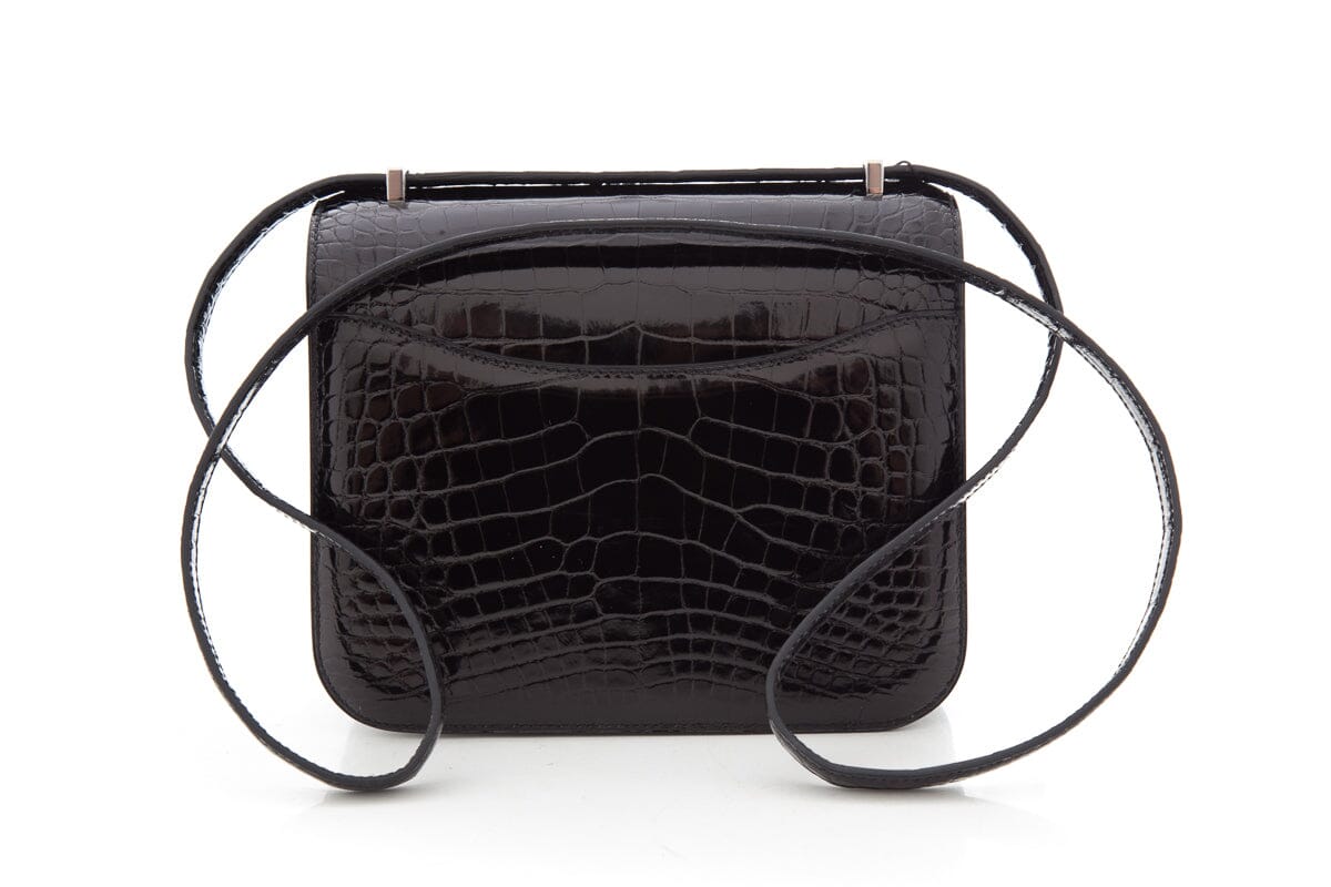 HermÃƒÆ’Ã‚Â¨s 2019 Black Crocodile Constance Mini Handbag