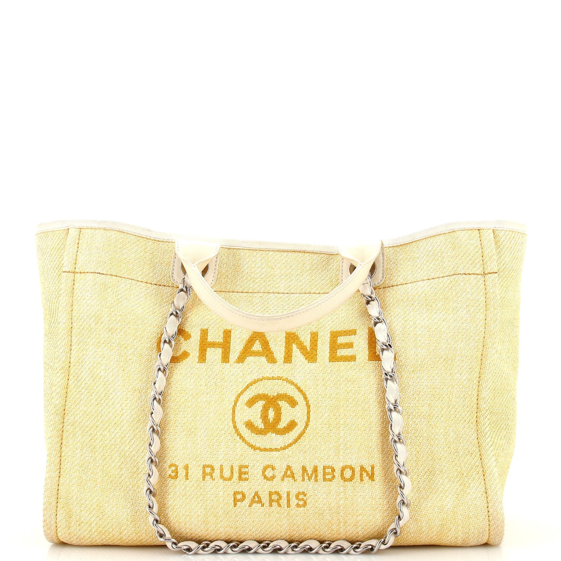 CHANEL Deauville Tote Raffia Medium