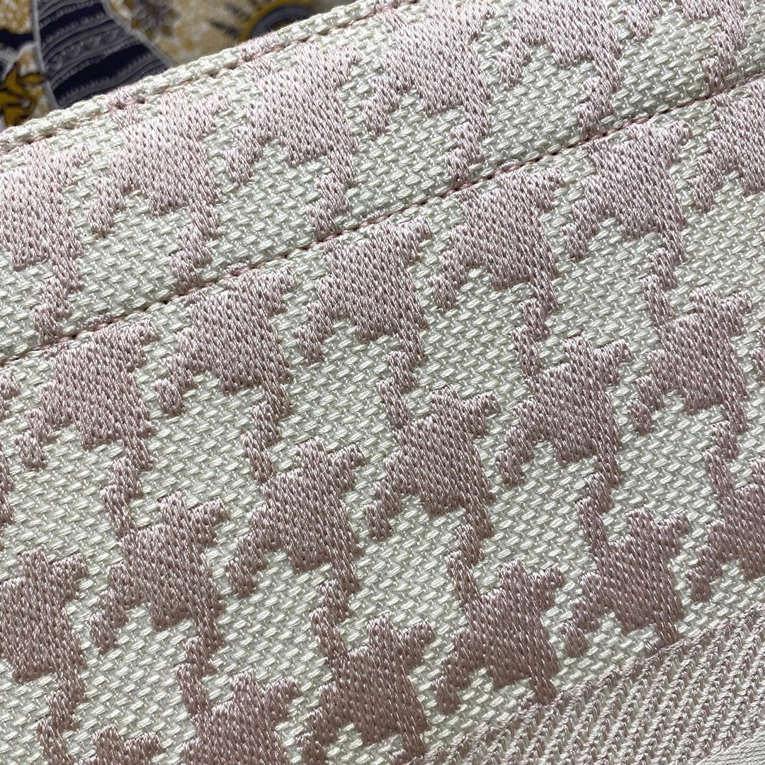 GLAMI Large Book Tote Pale Pink Houndstooth Embroidery, Pink, For Women WomenÃ¢â‚¬â„¢s Handbags, Shoulder Bags, 42cm CD