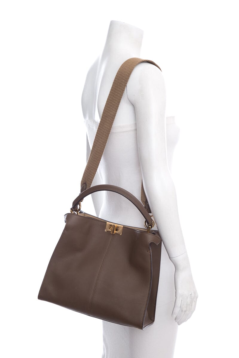 Fendi Brown Med Peekaboo Handbag