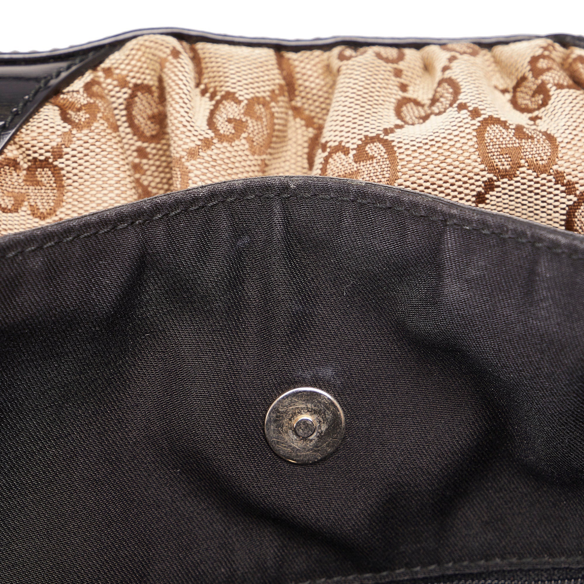 Brown Gucci GG Canvas Full Moon Tote Bag