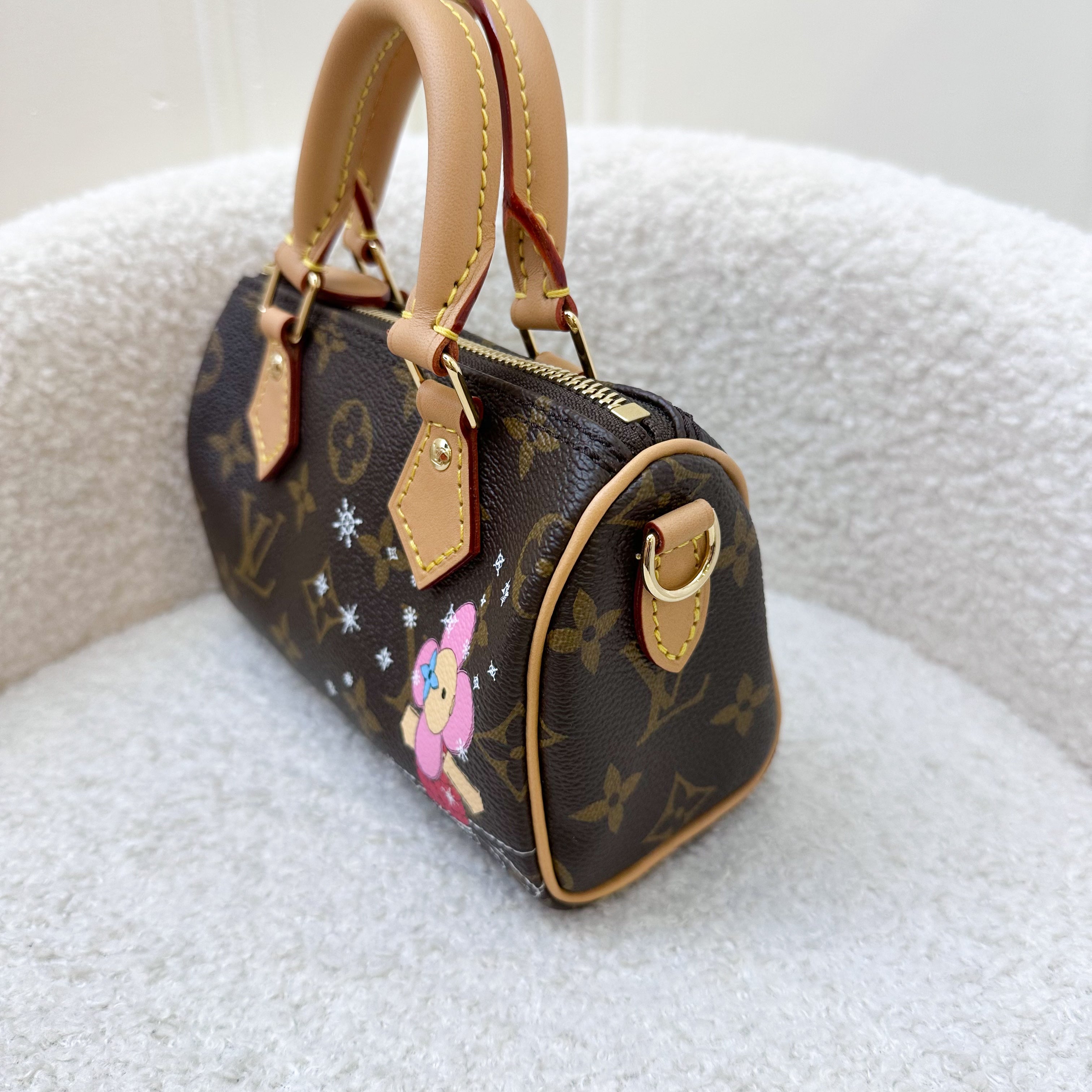LV Christmas 2023 Vivienne Nano Speedy in Monogram Canvas and GHW