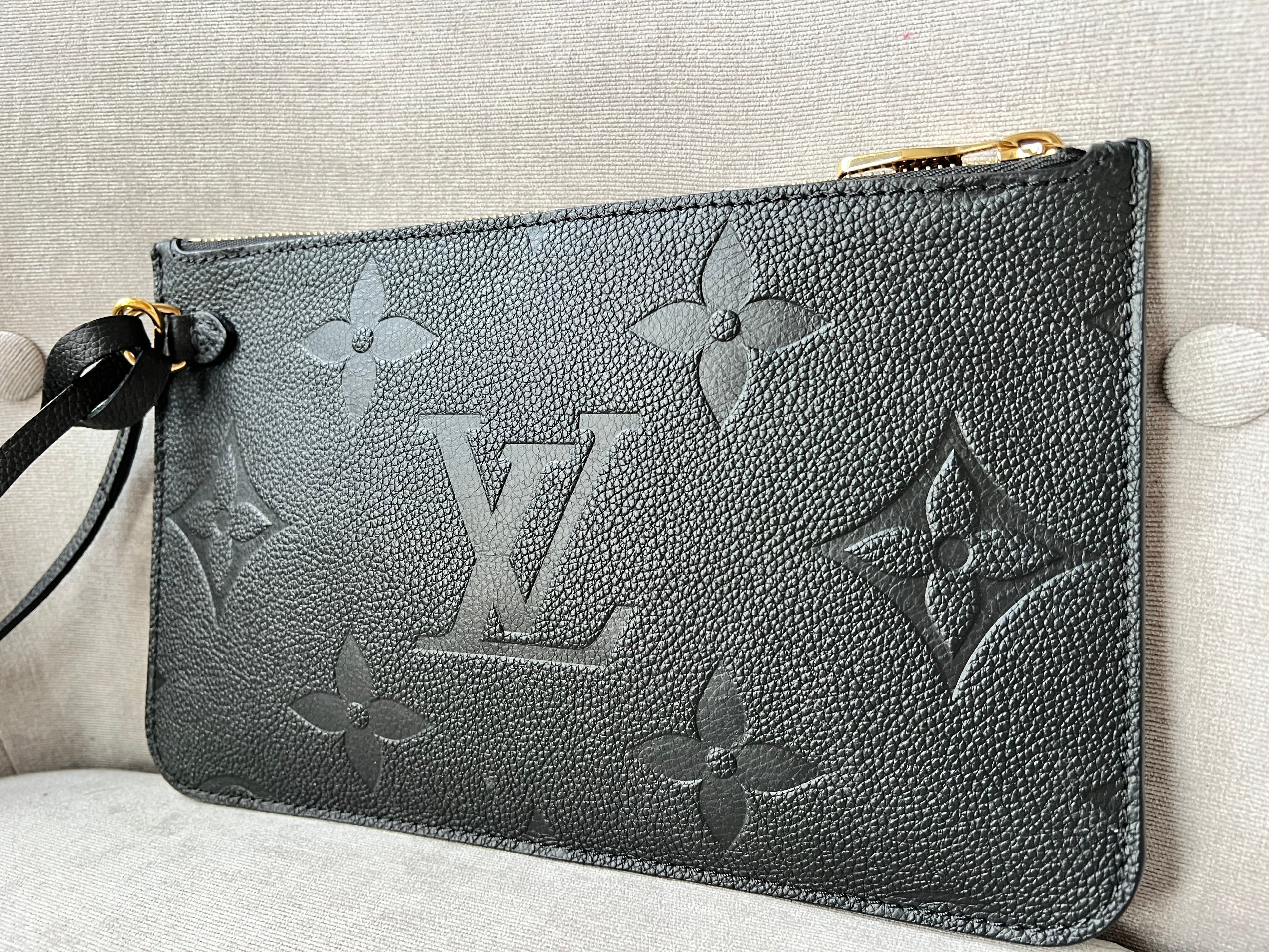 Louis Vuitton Pouch (from Neverfull) Black Empreinte