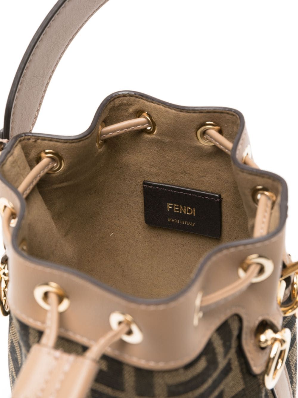 MON TRESOR MINIBAG IN FF BROWN FABRIC
