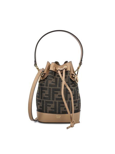 MON TRESOR MINIBAG IN FF BROWN FABRIC