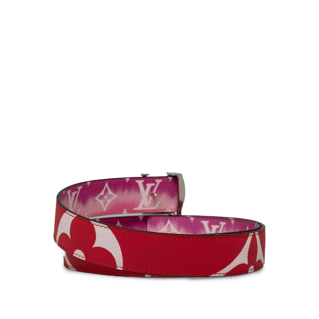 Red Louis Vuitton Monogram Giant Iconic Reversible Belt