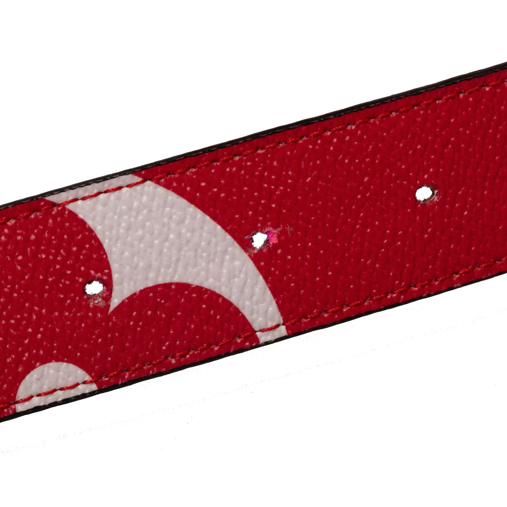 Red Louis Vuitton Monogram Giant Iconic Reversible Belt