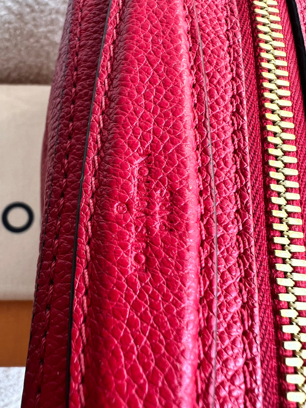 Louis Vuitton Saintonge Red Empreinte (RRP £1520)