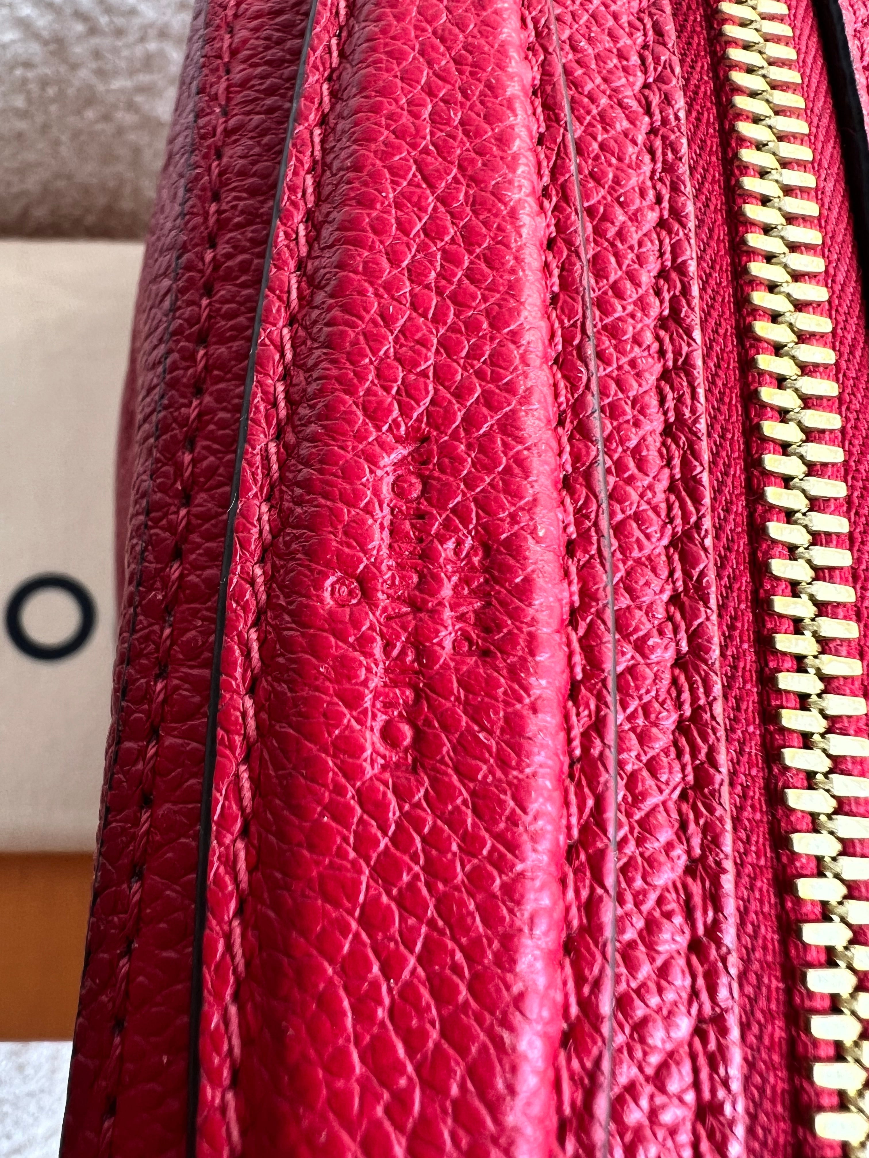 Louis Vuitton Saintonge Red Empreinte (RRP £1520)