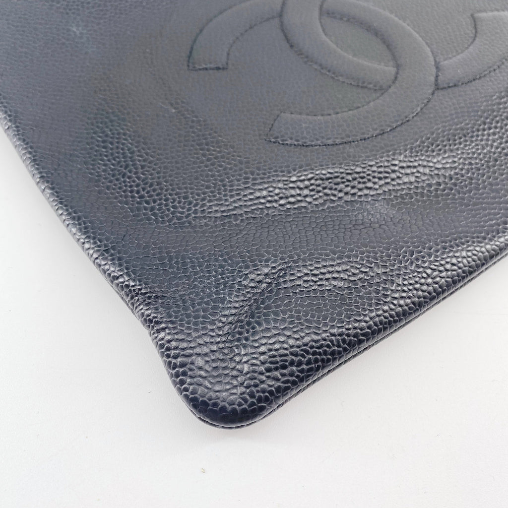 Chanel Black Leather Clutch