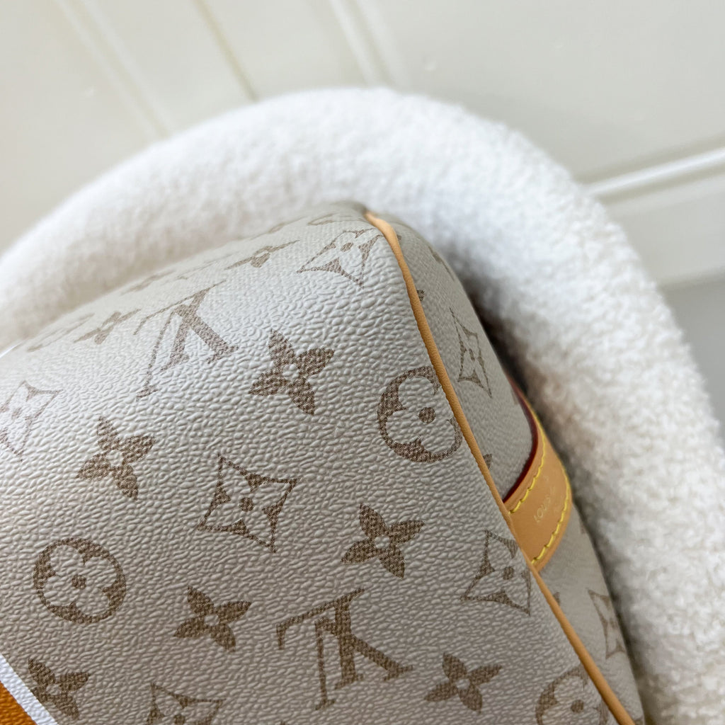 LV Speedy 25 Bandouliere in Beige Monopaname Canvas and GHW