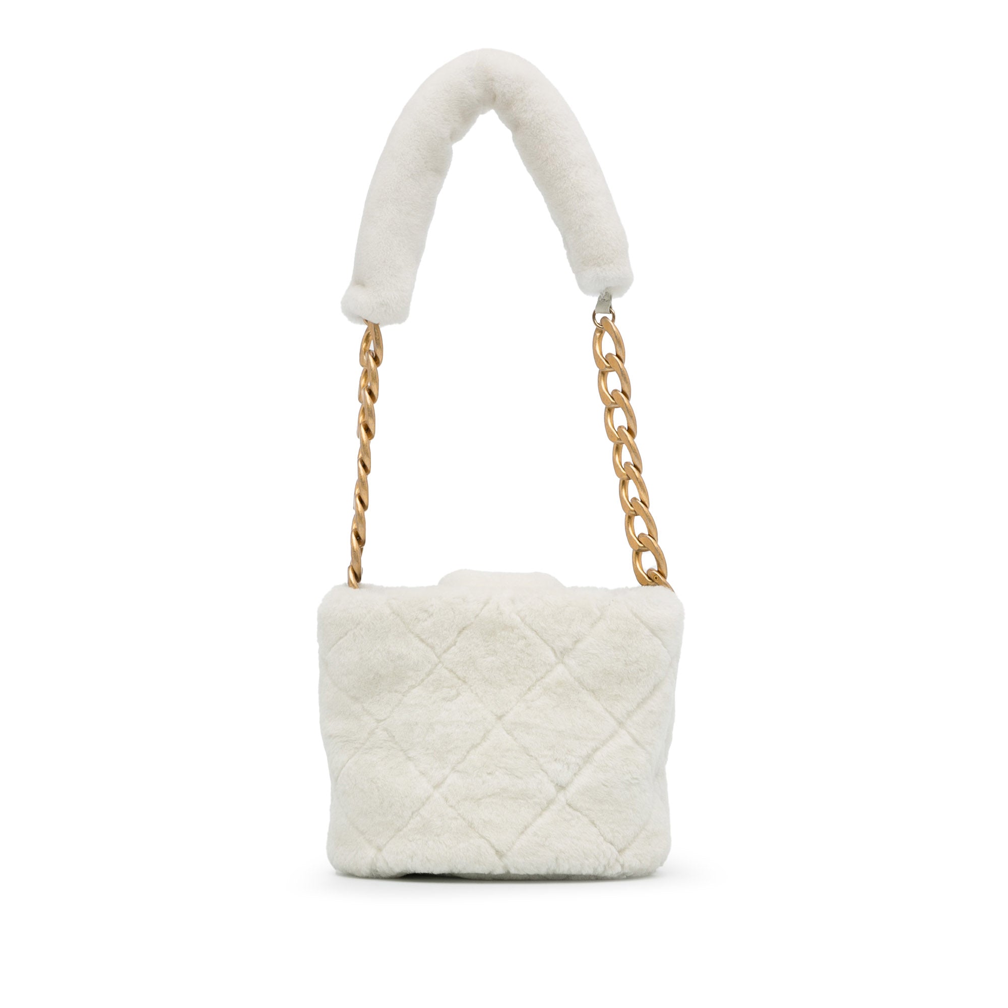 Chanel Shearling Cc Shoulder Bag