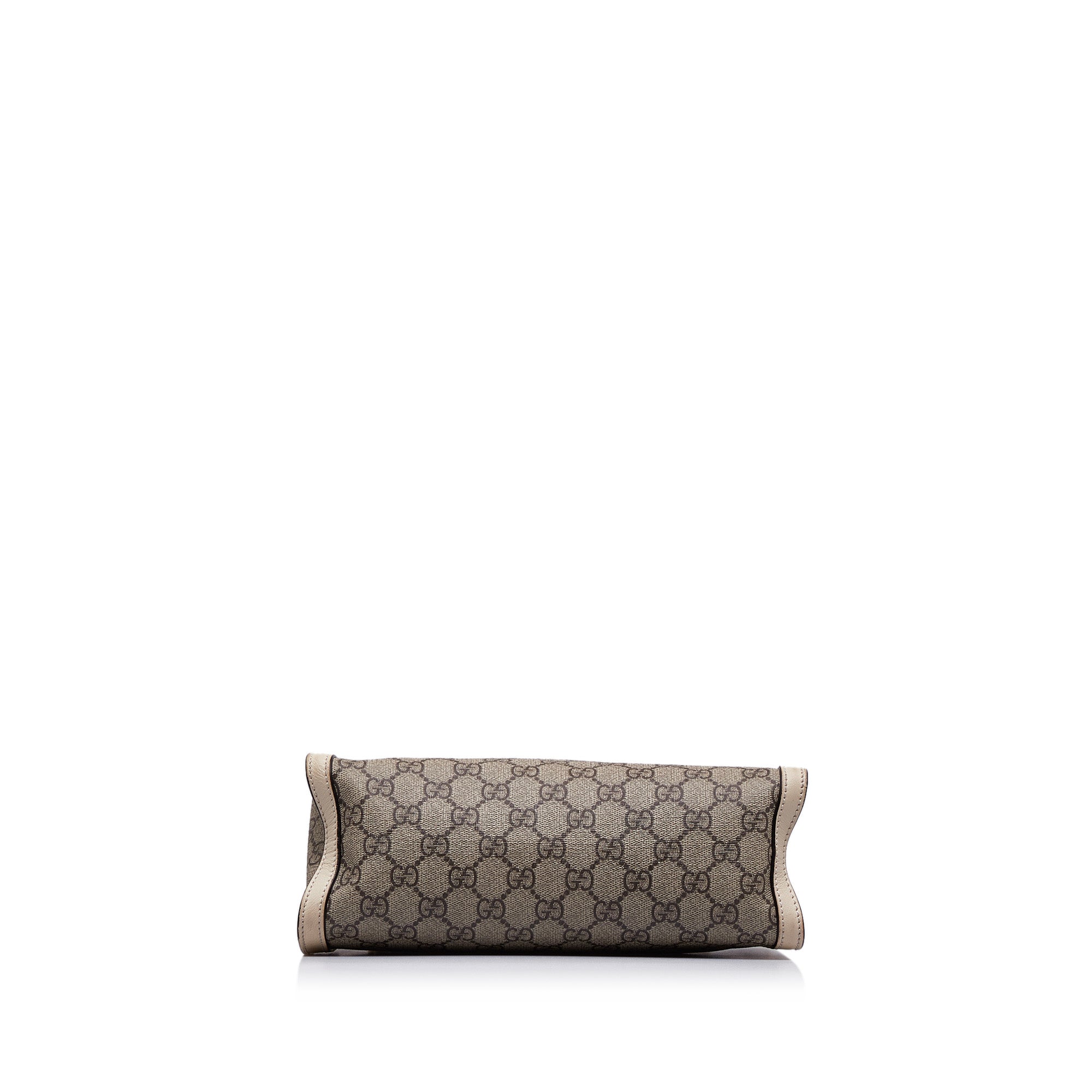 Brown Gucci Small GG Supreme Padlock Tote