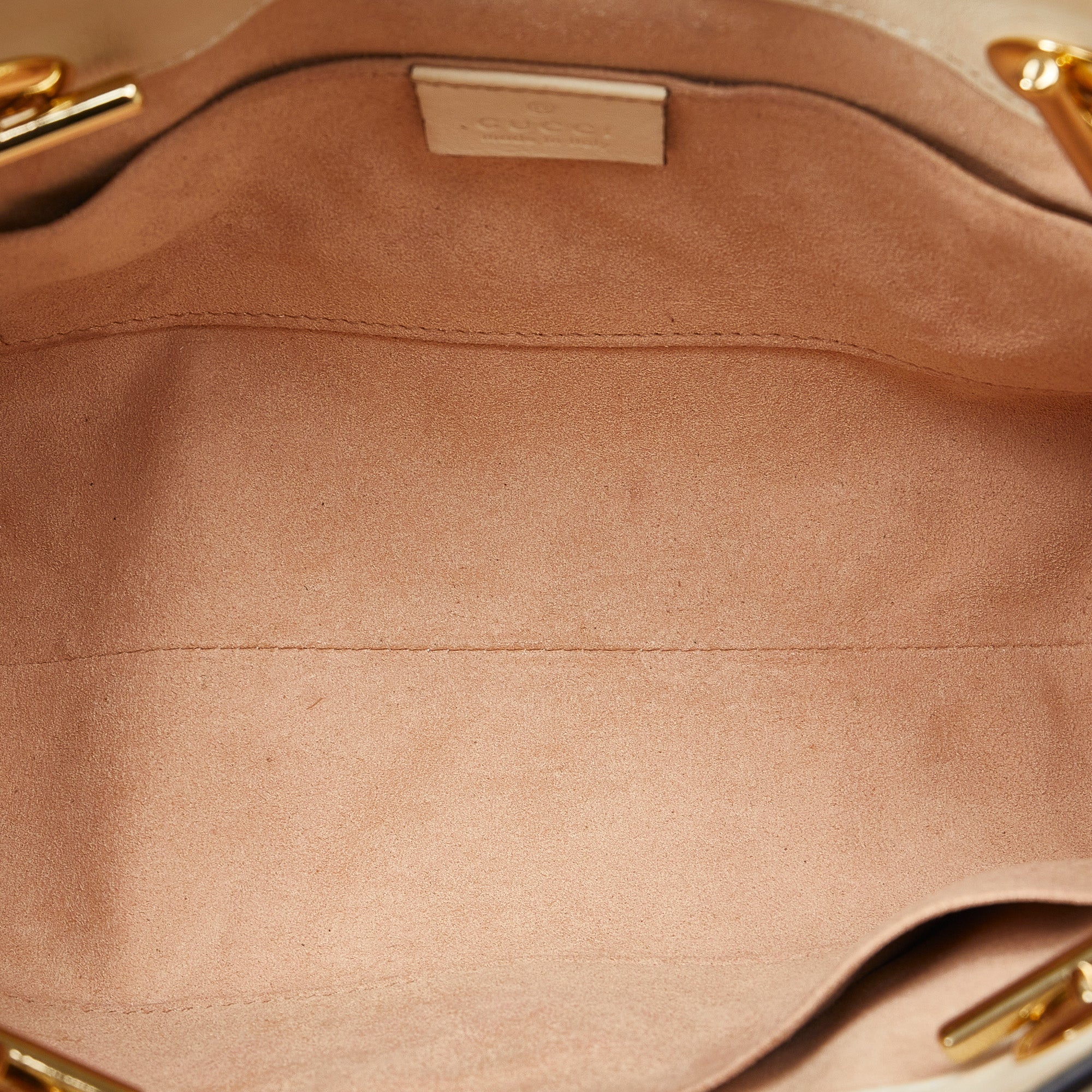 Brown Gucci Small GG Supreme Padlock Tote