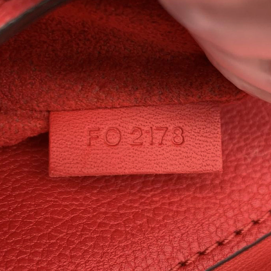 Red Louis Vuitton Monogram Cuir Plume Ecume Very Chain Bag Satchel