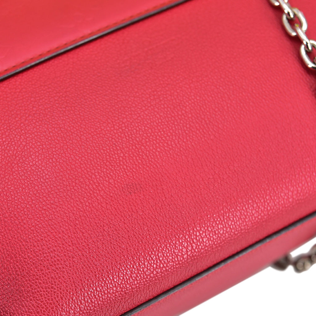 Red Louis Vuitton Monogram Cuir Plume Ecume Very Chain Bag Satchel