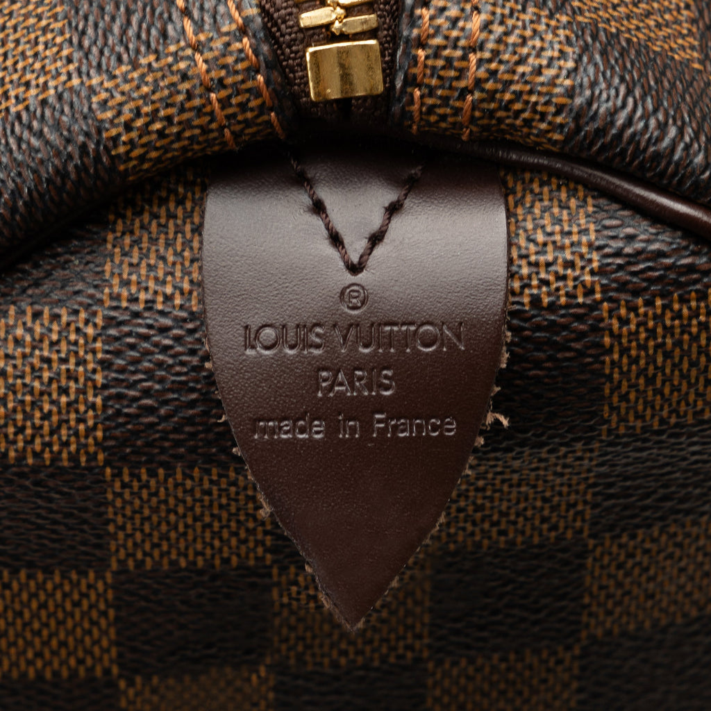 Brown Louis Vuitton Damier Ebene Keepall 50 Travel Bag
