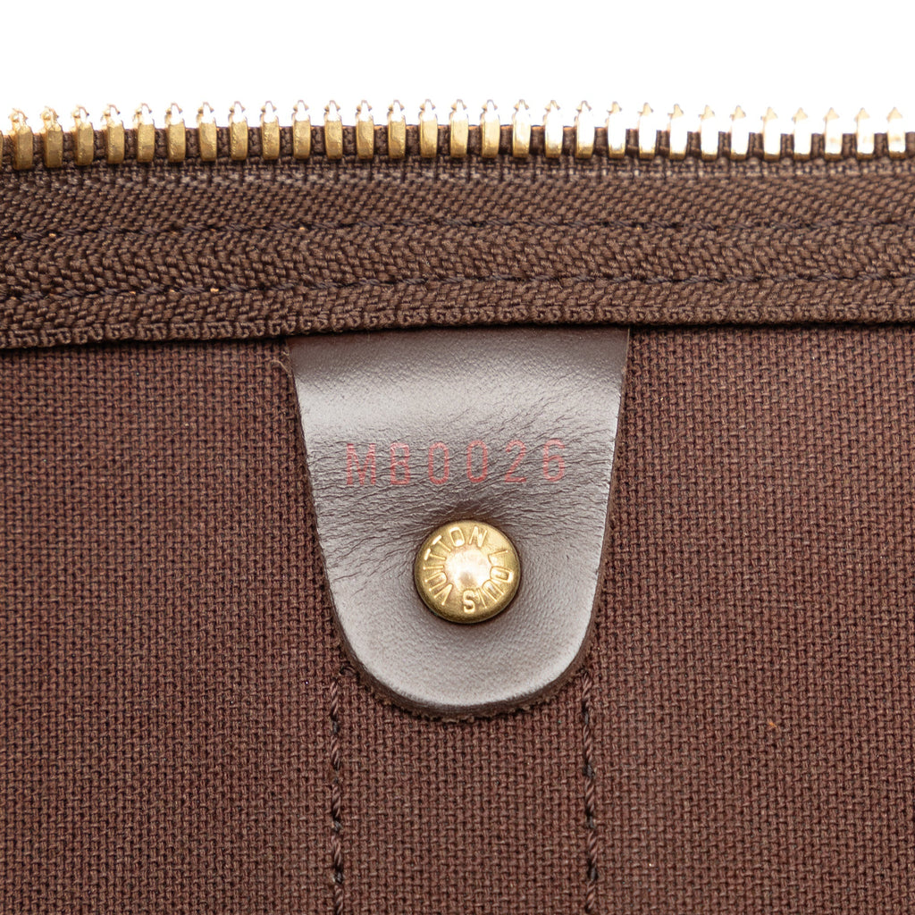 Brown Louis Vuitton Damier Ebene Keepall 50 Travel Bag