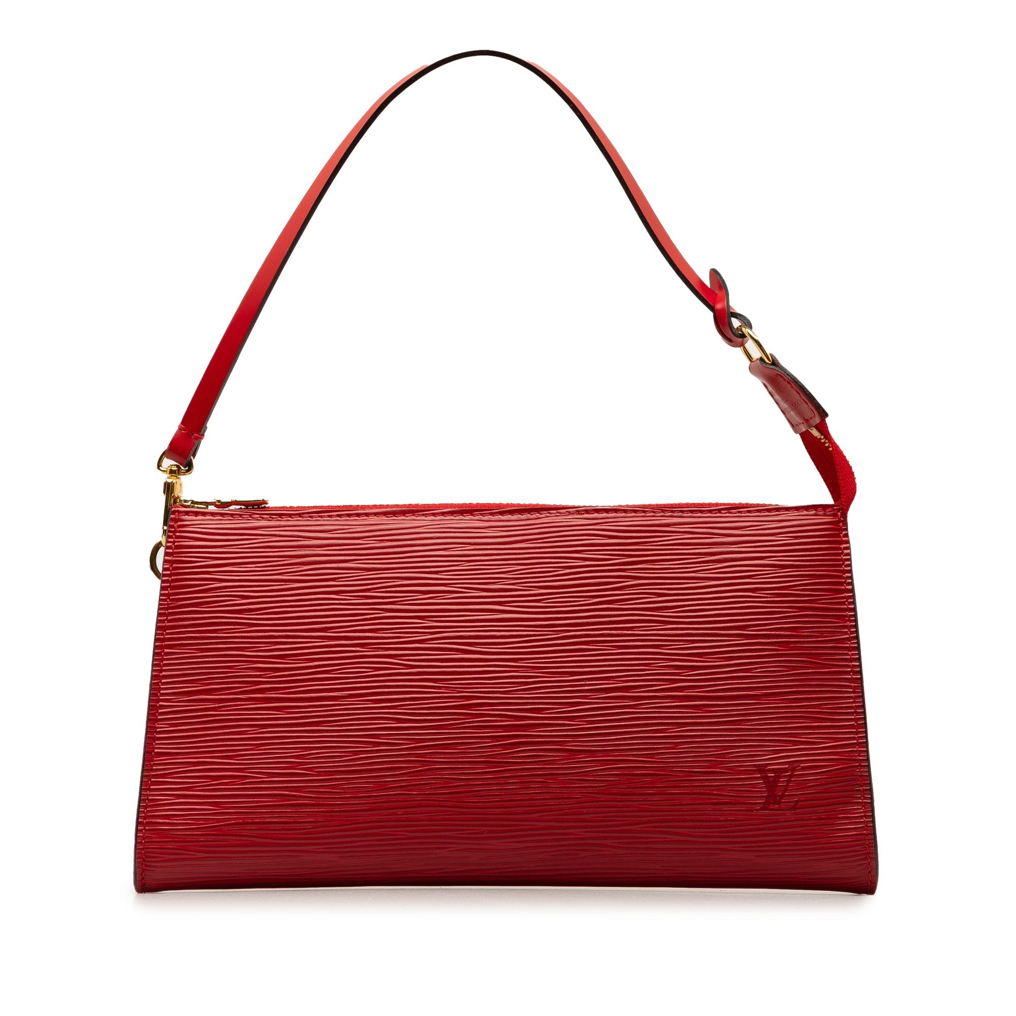 Red Louis Vuitton Epi Pochette Accessoires Shoulder Bag