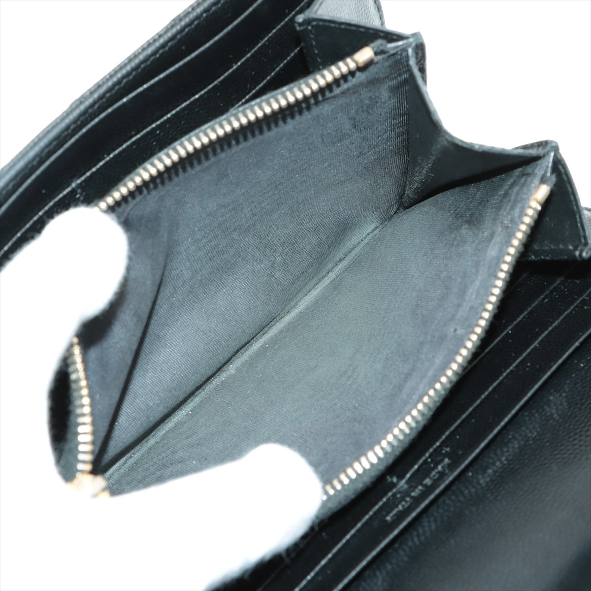 Saint Laurent V Stitch Envelop Long Wallet Black