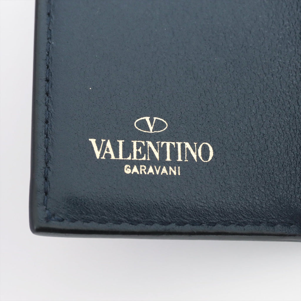 Valentino Leather Wallet Navy Blue