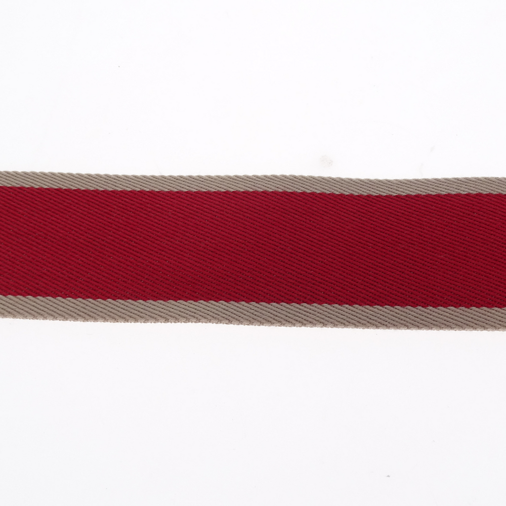 Celine Cotton Canvas Strap Red & Beige Stripe