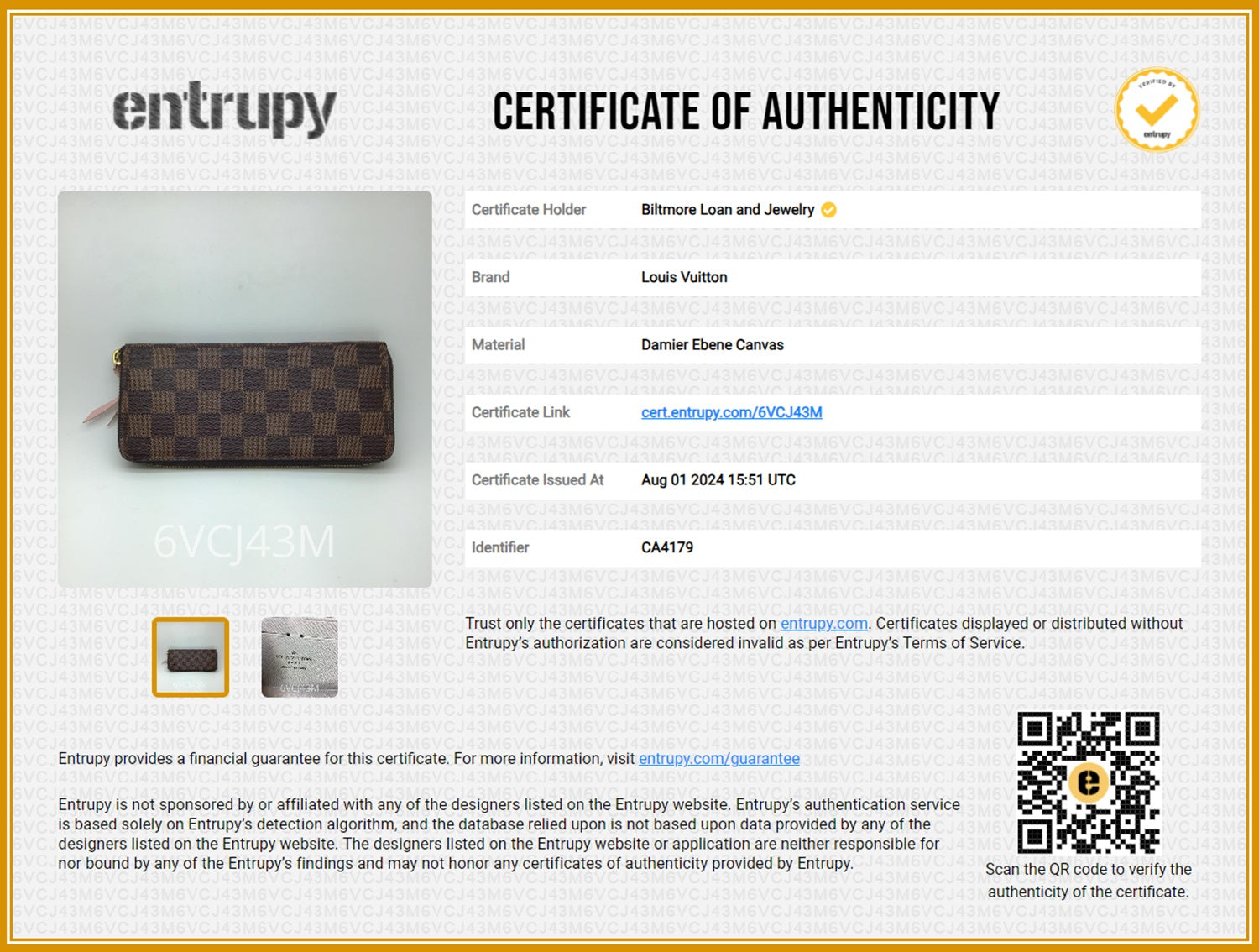 Louis Vuitton 2019 Damier Ebene Clemence Wallet