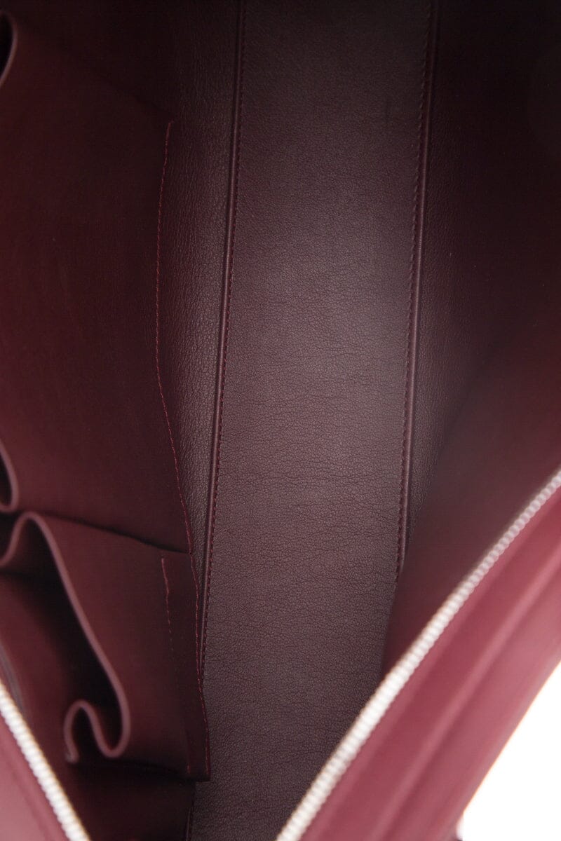 Cartier Maroon Cabochon Leather Handbag